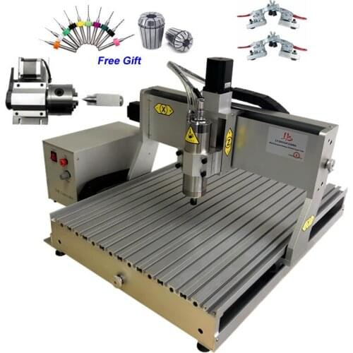 USB port CNC Milling Machine 3040 4 Axis Limit Switch 1.5KW VFD Water Cooling Spindle CNC Router Engraver
