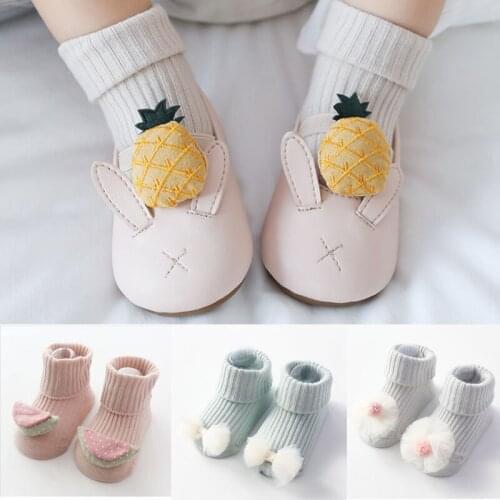 Cotton Baby Socks Candy Color Anti Slip Baby Girl Socks Newborn Baby Boy Socks Soft Kids Floor Socks