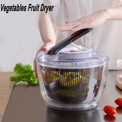 Vegetables Fruits Dryer Salad Spinner Fruit Wash Clean Basket Storage Drying Machine Useful Kitchen Tools Vegetable Dehydrator