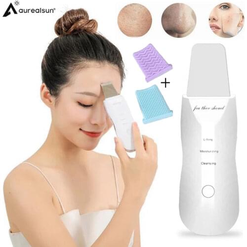 Beauty ultrasonic skin scrubber blackhead remover face massager steamer limpieza belleza facial pore cleaner limpiador de poro