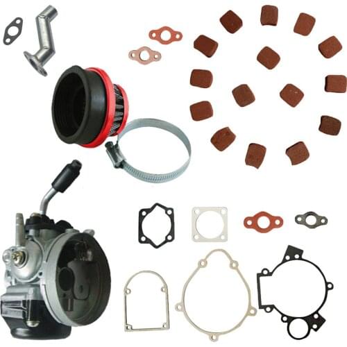 Red Air Filter Carburetor Set&Intake Manifold &Gasket Fit 49 80cc Motorized Bike