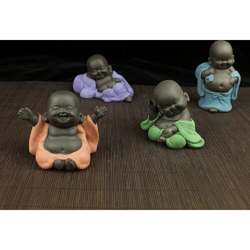 Cute Laughing Buddha For Home Decorations Tea Pets