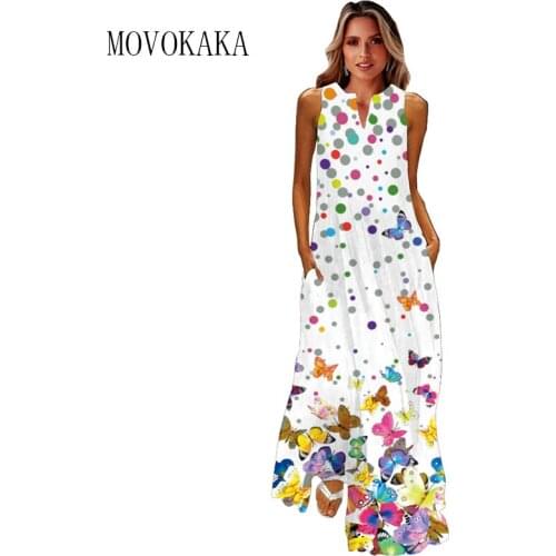 Белые летние платья Movokaka China At AliExpress