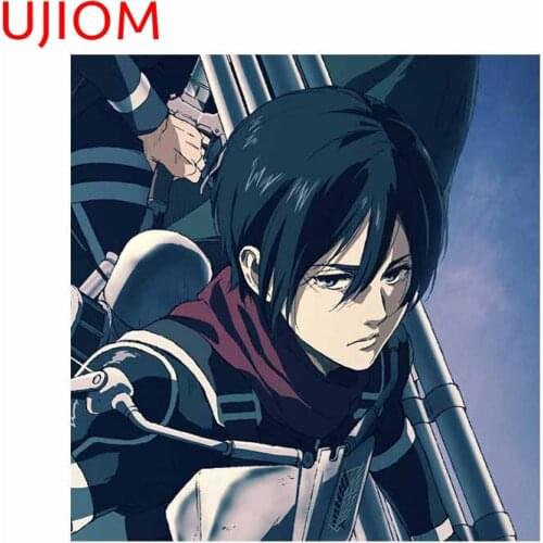 UJIOM Attack on Titan Wall Decorations Living Room Decals Refrigerator Computer Decor Poster Bedroom Accessories Wall Stickers