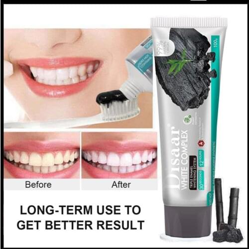 Natural Bamboo Charcoal Teeth Whitening Toothpaste Oral Hygiene Antibacterial Toothpaste Tooth Cleaning Removes Stains Oral Care
