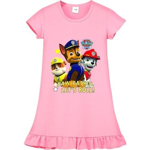 New Paw Patrol Princess Children Summer Dresses 3D Printed Dress For Girl Nightgowns Kids Nightdress Baby Sleepwear