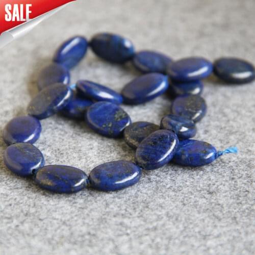 New arrival Stone Accessories 13X18mm Ellipse Lapis Lazuli stones DIY beads 15inch Women manual Jewelry making