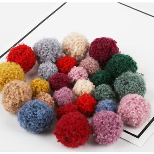 New Pompom 10pcs 15mm/20mm Soft Pompones Fluffy Plush Crafts DIY Pom Poms Ball Furball Home Decor Sewing Supplies