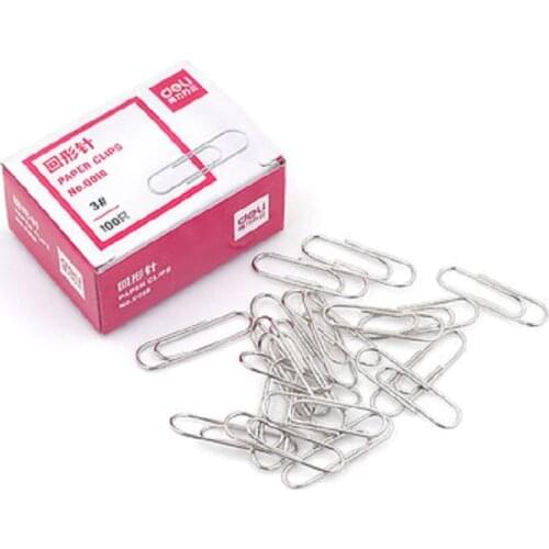 Deli stationery deli 0018 paper needle paper clip surface 29mm lasting bright paperclips