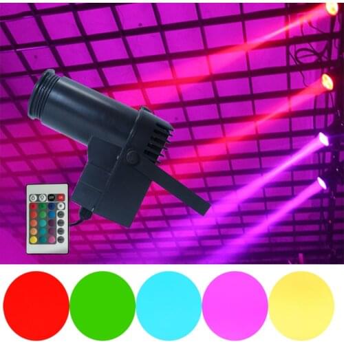 Thrisdar Remote Control 10W RGB Beam Pinspot Lamps DJ Disco Mirror Ball Lighting For KTV Bar Dance Party Wedding Disco Show