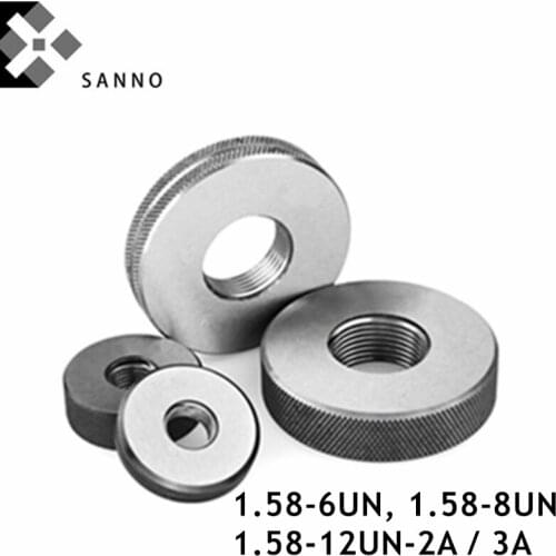 Screw thread gauge 1.5/8-6UN-8UN-12UN-2A / 3A high precision measuring gages American standard O ring gauge go and nogo