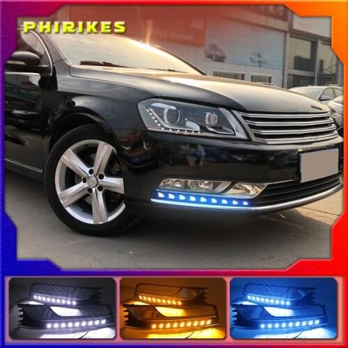 Super bright Waterproof car light DRL LED fog lamp Daytime Running Lights For VW Volkswagen Passat 2016 2017