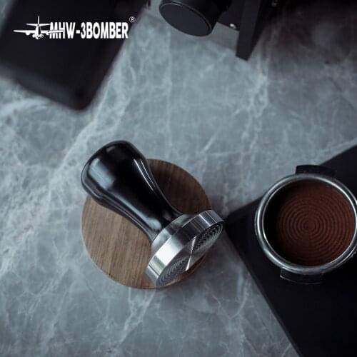 58.5mm Ajustable Coffee Tamper Stainless steel Powder Hammer Thread Base Espresso Tamper Accessory Coffeeware For Barista