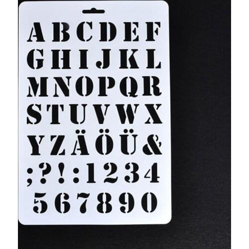 Lettering Stencils, Letter and Number Stencil, Painting Paper Craft Alphabet and Number Stencils(#1)