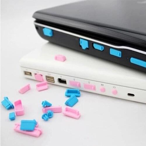 5 Set 65pcs Universal Laptop Colorful Silicone Anti Dust Plug Cover Stopper Dustproof Computer Accessories Laptop Cleaning Tools