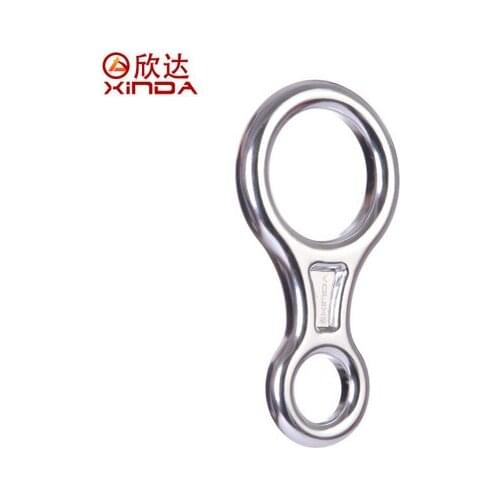 XINDA wholesale Outdoor Camping Hiking 35KN Durable Aluminum Figure 8 Descender Belay Device Abseiling Rescue Downhill Equipment