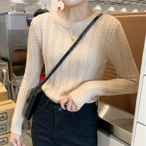 Trendy New Fad Autumn Winter Women Warm Sweaters Knitting Pullovers Full Sleeve Stylish Slim Fit Top Clothing
