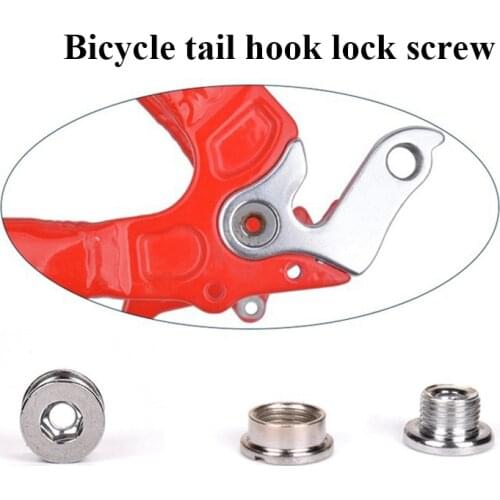 1 Pair MTB Mountain Road Bike Bicycle Tail Hook Rear Derailleur Hanger Screw Cycling Part Lock Hanger Screw Bicycle Accessories