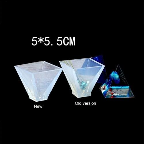 1PCS UV Resin Jewelry Liquid Silicone Mold Pyramid Shape Mold Resin Molds For DIY Jewelry Making Finding Molds Accessories