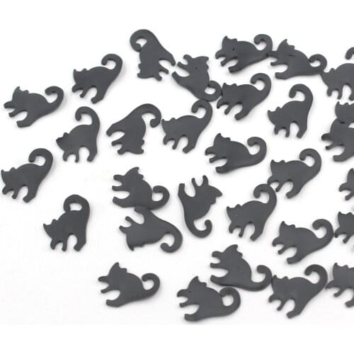 100g/lot Hallowee Wolf Slices Polymer Clay Cartoon Black Animal Sprinkles Pottery for Toys Decoration DIY Filler Accessories