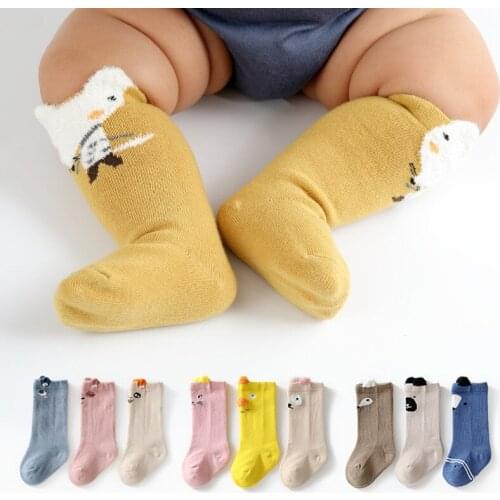 3 Pairs/lot 0-3Y Cotton Baby Socks for Girls Spring And Autumn Cute Newborn Boy Toddler Warm Soft Socks WT128