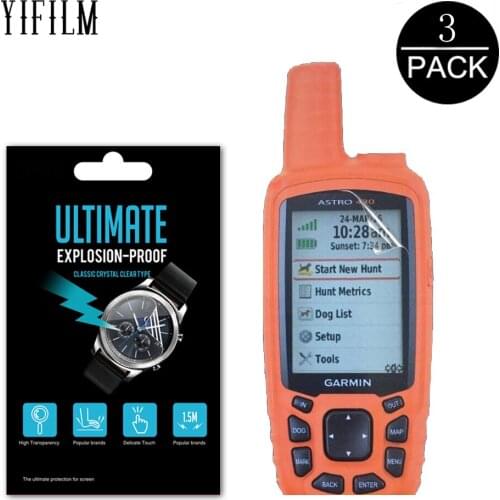 3Pcs 5H Anti-shock PET Film For Garmin Astro 430 GPS Accessories Scratch Resistant Screen Protector LCD Screen Guard Film