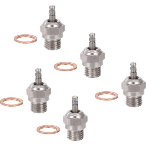 5PCS N3 Steel Plugs Glow Plug RC Engine Parts for Engines RC Truck Compatible with Redcat Hsp Hpi