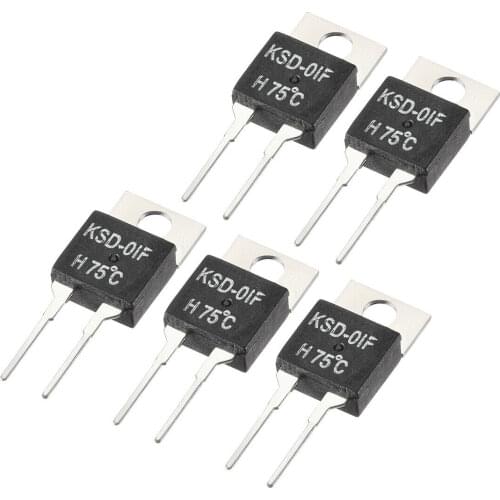 5pcs KSD-01F thermostat temperature controller 75 Celsius CONTACTS NO Normally open