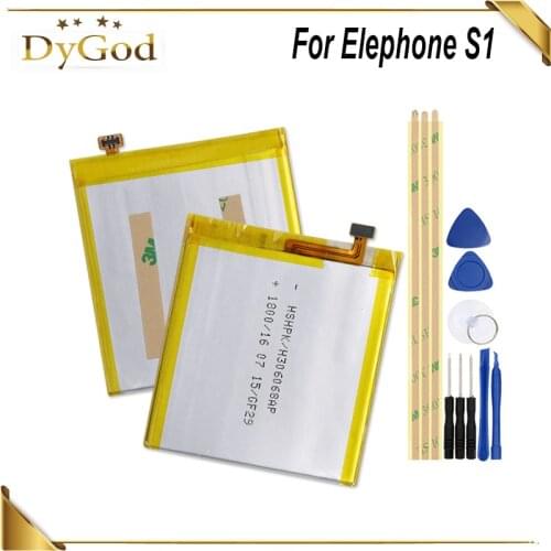 DyGod 1800mAh Battery for Elephone S1 High Quality Large Capacity 3.8V mobile phone Battery with tools
