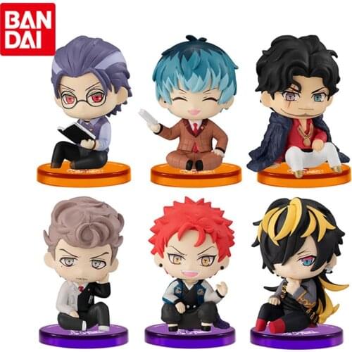 Bandai Genuine Gashapon HYPNOSISMIC Division Rap Battle Sitting Figure Doll 3 Anime Action Figures Gacha Toys Gifts for Kids