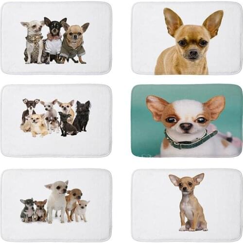 Dog printed Flannel Floor Mat Anti-Slip Tapete Floor Mats Kitchen Doormat welcome mats for front door