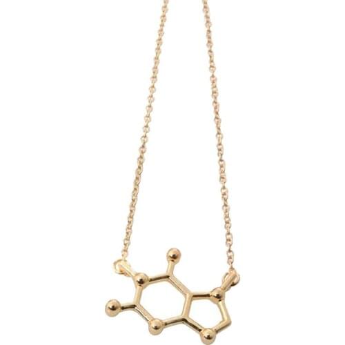 Everfast 1pc Dainty Chemistry Element Pendant Caffeine Molecule Alike Cast Necklace For Chemistry and Science Lovers