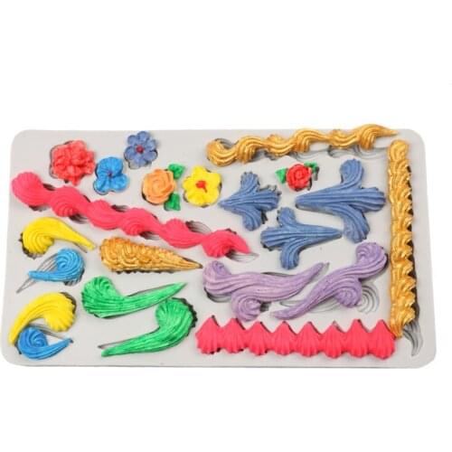 Lace Cake Silicone Embossing Mat Texture Fondant Impression Lace Mat Decorating Mold Gumpaste Cupcake Topper Candy Baking Mould