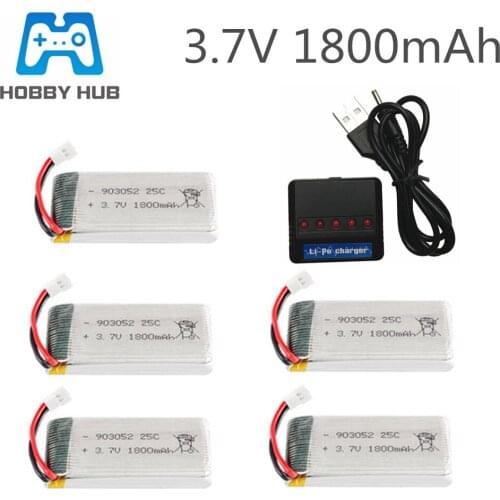 3.7v 1800mAh lipo Battery for KY601S SYMA X5 X5S X5C X5SC X5SH X5SW X5UW X5HW M18 H5P HQ898 H11D H11C RC Drone spare parts