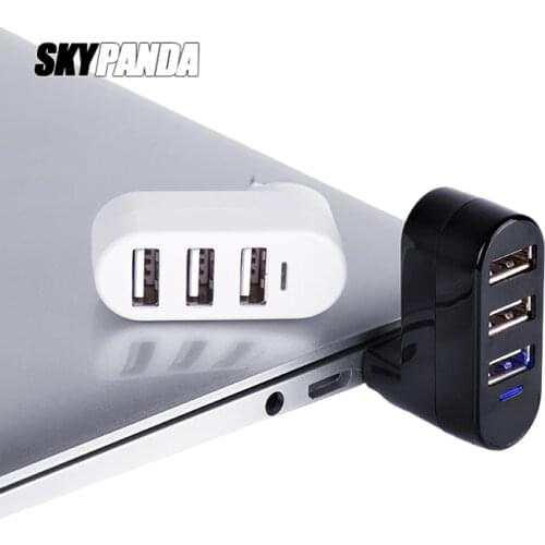 Mini USB HUB 3 Port USB 2.0 Splitter Straight Insertion Rotate Portable Slim HUB for iMac Desktop Laptop Accessories OTG Adapter