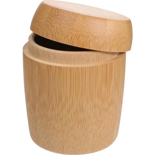 1pc Multifunction Bamboo Storage Box Dust Proof Toothpick Holder Teeth Pick Case Cotton Swab Box For Home Room Desktop