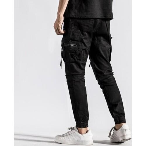 Youth black personality fashion casual harem pants mens trousers pantalones hombre cargo feet pants for men pantalon homme korea