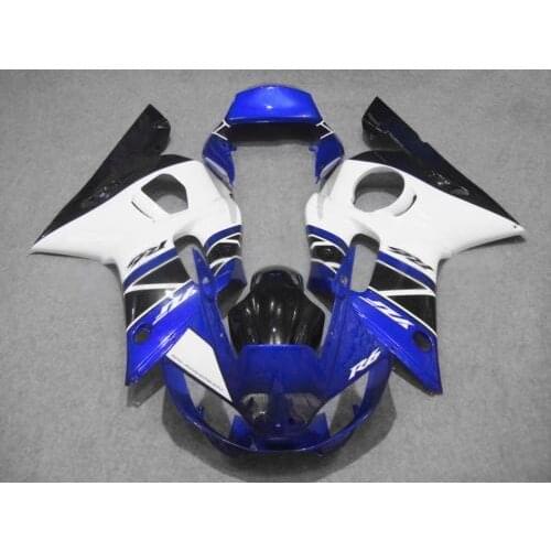 Motorcycle Fairing kit for YAMAHA YZFR6 98 99 00 01 02 YZF R6 YZF600 1998 2000 2002 ABS blue white blk Fairings set+7gifts YD33