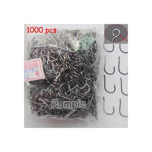 Wholesale 1000pcs fishing hooks with hole High quality Carbon Steel #3-#12 10 size choose Fly sea Fishing