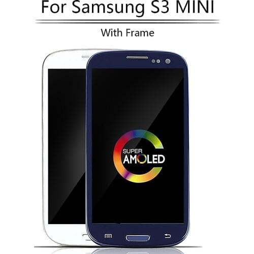 Original Super AMOLED 4.0'' LCD For SAMSUNG GALAXY S3 Mini i8190 i8190N i8195 LCD Display Touch Screen Digitizer Assembly Frame