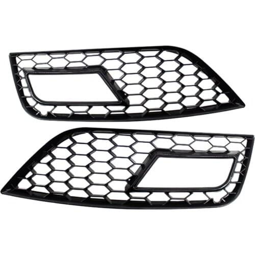 Front Lower Bumper Grill Refitting Fog Light Grille for - A4 RS4 B8 B9 2013 2014 2015 8K0807681K 8K0807682K