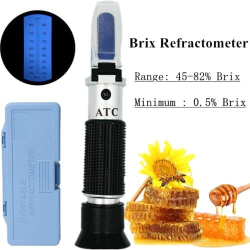 Brix Refractometer 45-82% honey sugar refractometer Beekeeping Refractometer Minimum Division 0.5% Brix Sugar Meter with Box 40