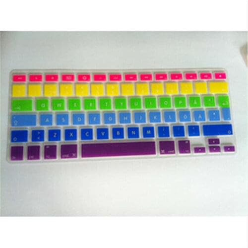 Laptop Swedish Rainbow Silicone Keyboard Cover Skin Protector for MacBook air Pro 13 15 17 A1278 A1398 UK Standard