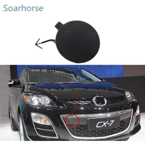 Soarhorse For Mazda CX-7 CX7 2009 2010 2011 2012 Front Bumper Towing Hook Cover Trailer Cap