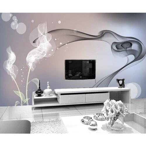 Custom papel de parede, Dream smoke flowers modern wallpaper,living room bedroom TV background wall3d wall murals wallpaper