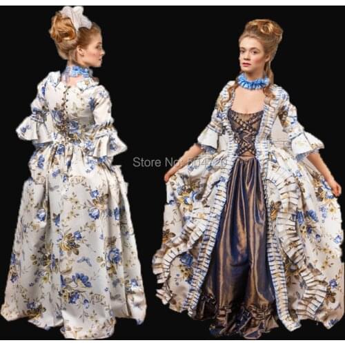 Tailored!NEW Royal 18 Century French Duchess Retro medieval Renaissance Reenactment Theatre Civil war Victorian dress HL-312