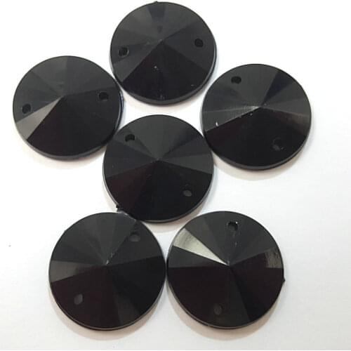 ACrylic Black Round Stones and Crystals 12mm Rhinestones Strass Crystal Sew-on Evening Wedding Prom Dress Party Crafts Costumes