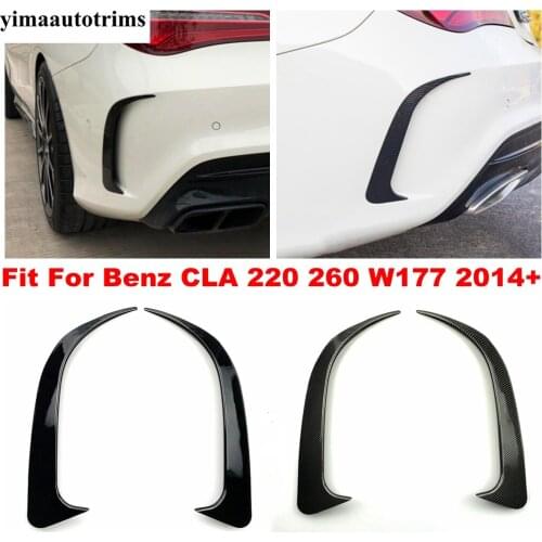 Rear Bumper Spoiler Air Vent Fender Decor Cover Trim Carbon Fiber Look / Black For Mercedes-Benz CLA 220 260 W177 2014 - 2019