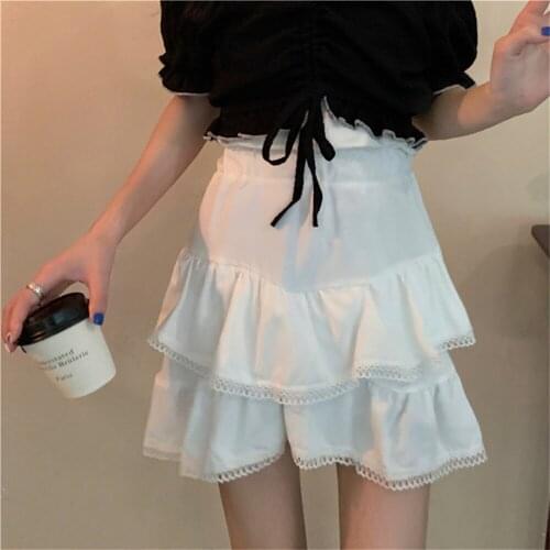 2021 Hot Summer Cake Mini Skirts Sexy A-line High Waist Ball Gown Femme Prom Elastic Waist OL Party Chic Sweet Women