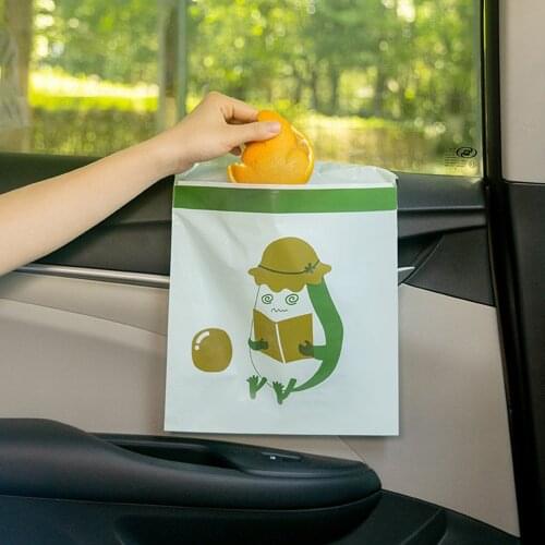 15pcs Car Trash bag Disposable Self-Adhesive Car Biodegradable Trash Rubbish Holder Garbage Storage Bag Vomit Bags Car Trash bin